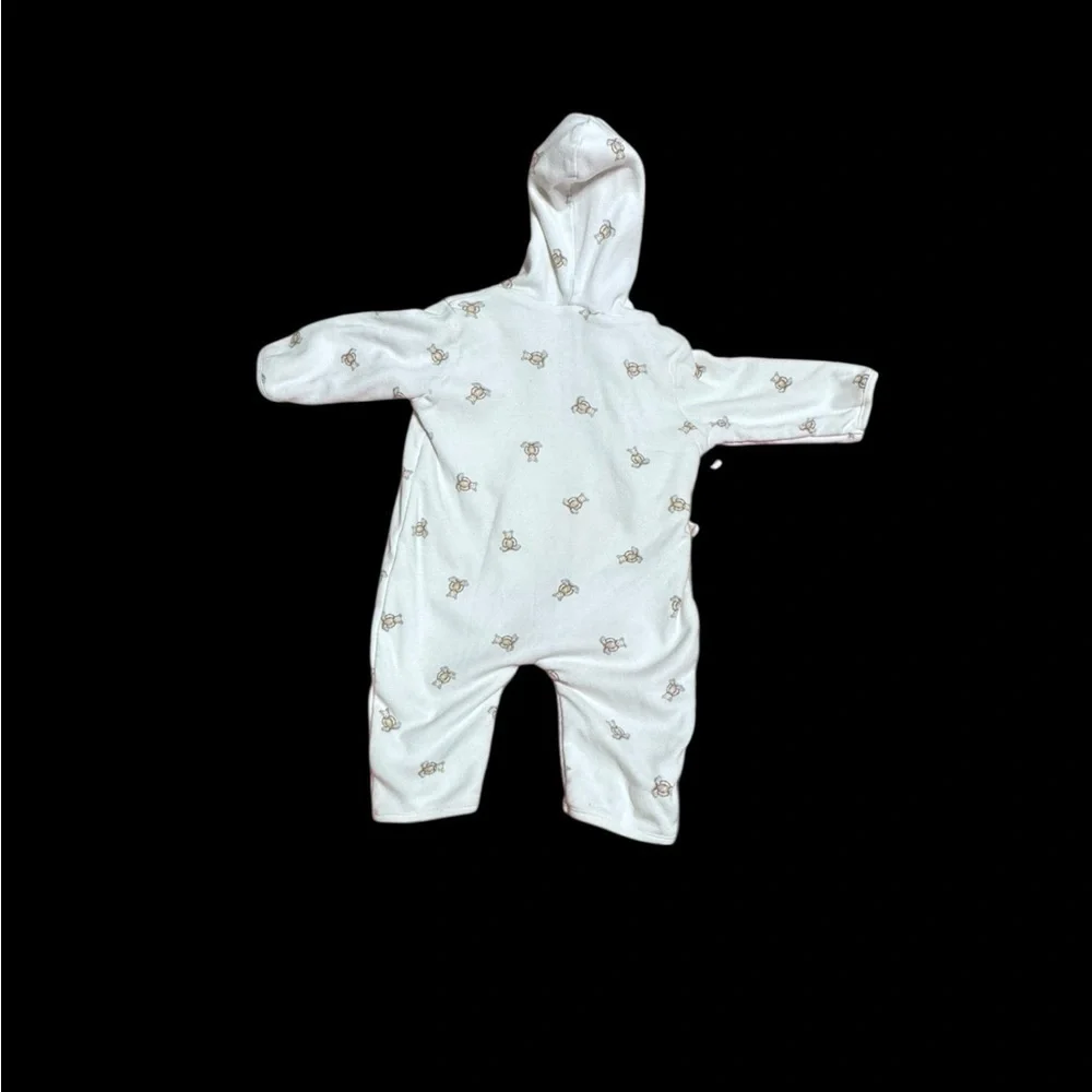 Carter’s Classics Terry lined romper towel, hood, one size